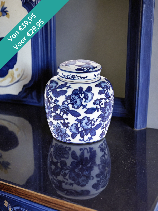 Urn Delfts Blauw - Sierlijke bloemen